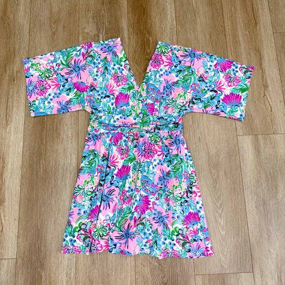 NWT Lilly Pulitzer Parigi Skort Romper Mandevilla Baby Paradise Petals Size M - Picture 4 of 11